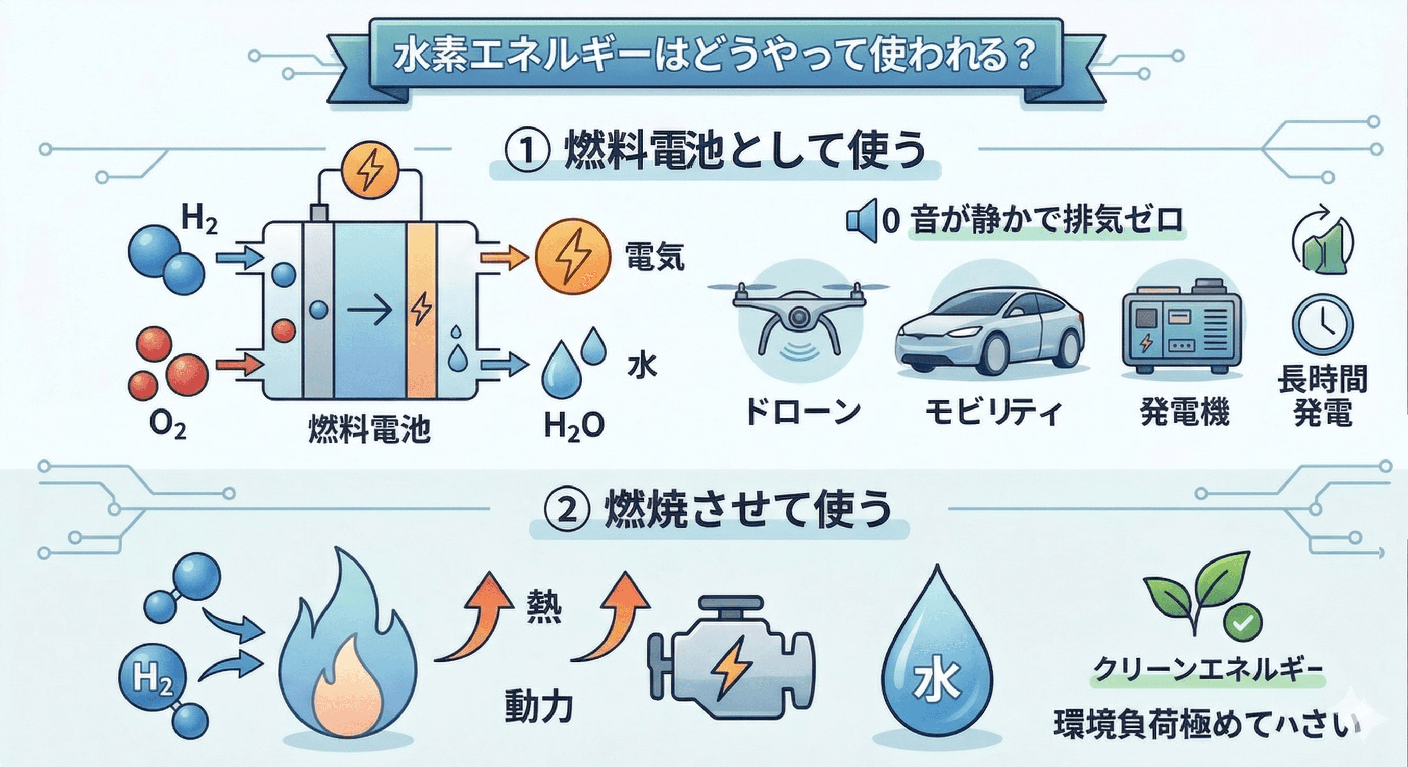 1|水素エネルギーはどうやって使われる? image